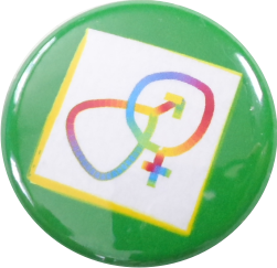 Male Female sign Button gruen - zum Schließen ins Bild klicken